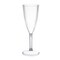 Clear Stripe Round Disposable Plastic Champagne Flutes - 8 oz. (48 Glasses)